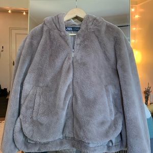 ZARA Faux Fur Teddy Jacket